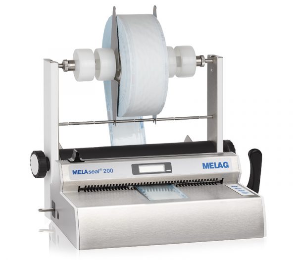 Melag Rollenhalter Deluxe für MELAseal® 100+/200 (Anwendungsbeispiel)