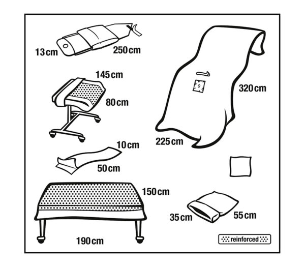 Hartmann Foliodrape Protect Knie/Arthroskopie-Set III – Lieferumfang