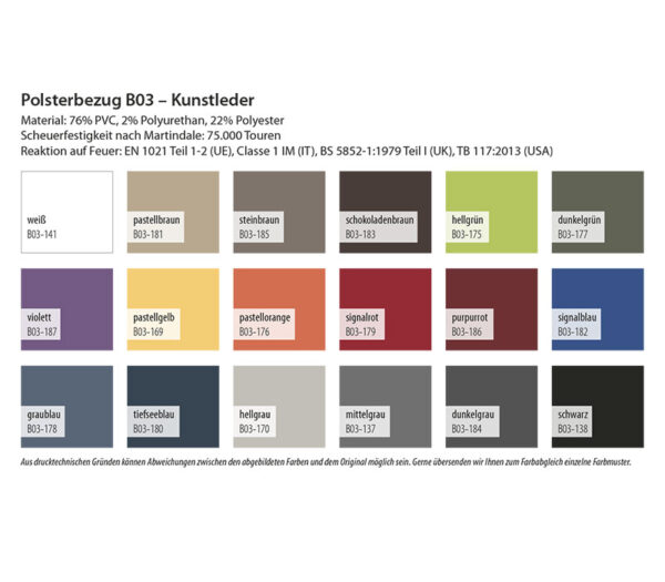 Quadrifoglio Oxygen Drehstuhl – Polsterfarben Kunstlederbezug