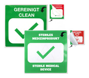 steriCLIN Status-Label zur Kennzeichnung des Hygienestatus