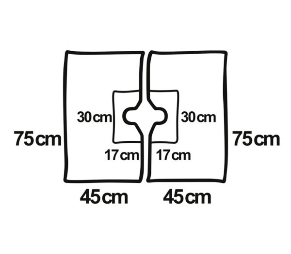 Hartmann Foliodrape Protect Lochtücher, selbstklebend, 2-teilig – 75 x 90 cm