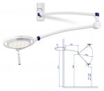 Dr. Mach LED 130 / 130 Plus Untersuchungsleuchte – Wandmodell mit Swing-Arm