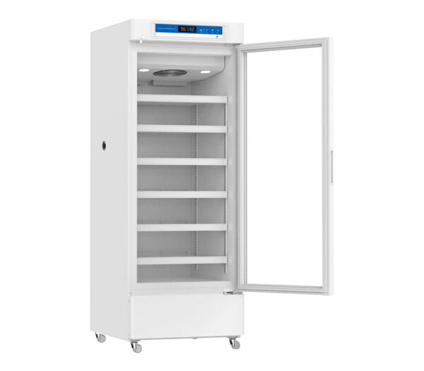 MELING YC-525L Medikamenten-Kühlschrank mit Glastür (Ansicht geöffnet)