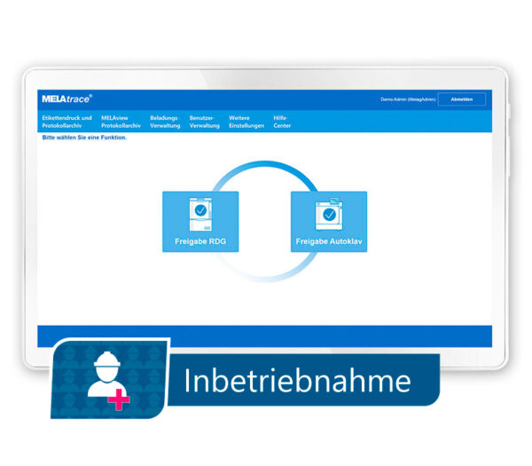 Inbetriebnahme und Einweisung – Melag MELAtrace Dokumentations- und Freigabesoftware