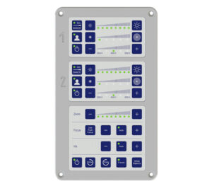 SIMEON Wandbedienung für Sim.LED OP-Leuchten (450 / 500 / 700) – Ausführung: 2 MC-Leuchten und 1 Kamera